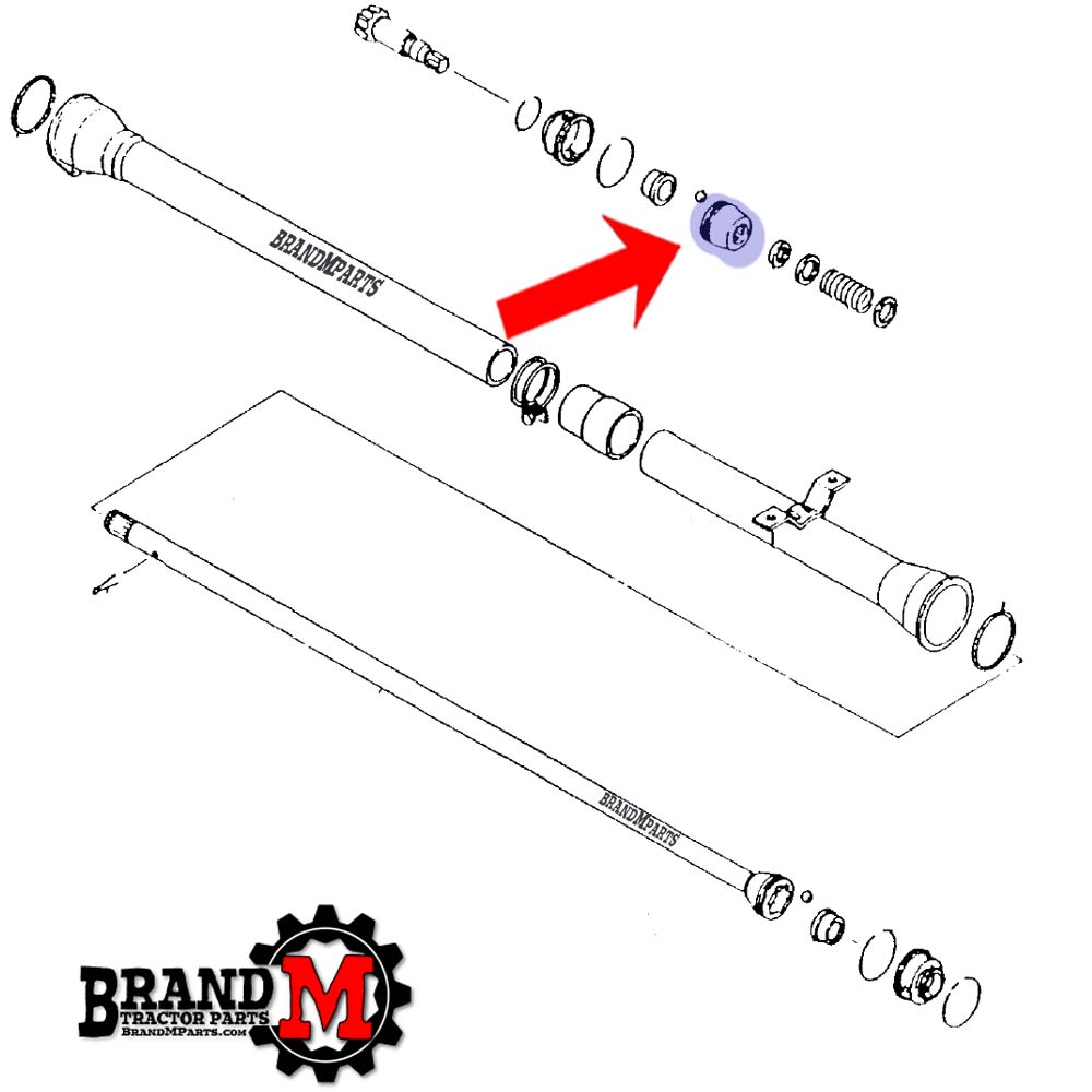 4wd Driveshaft Splined Coupler (Lower Serial # JD)