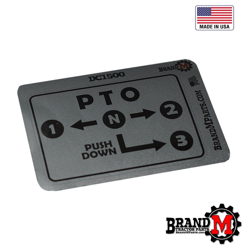 PTO Shifter Decal For YM1500