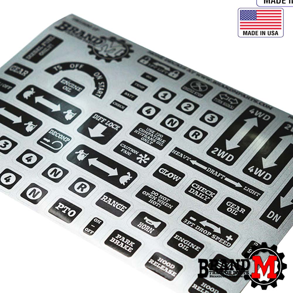 Decal Sheet For Yanmar Tractors (56 Decals)