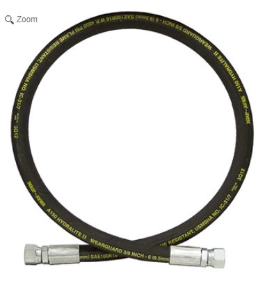 HYDRAULIC HOSE 3/8" 6' LONG