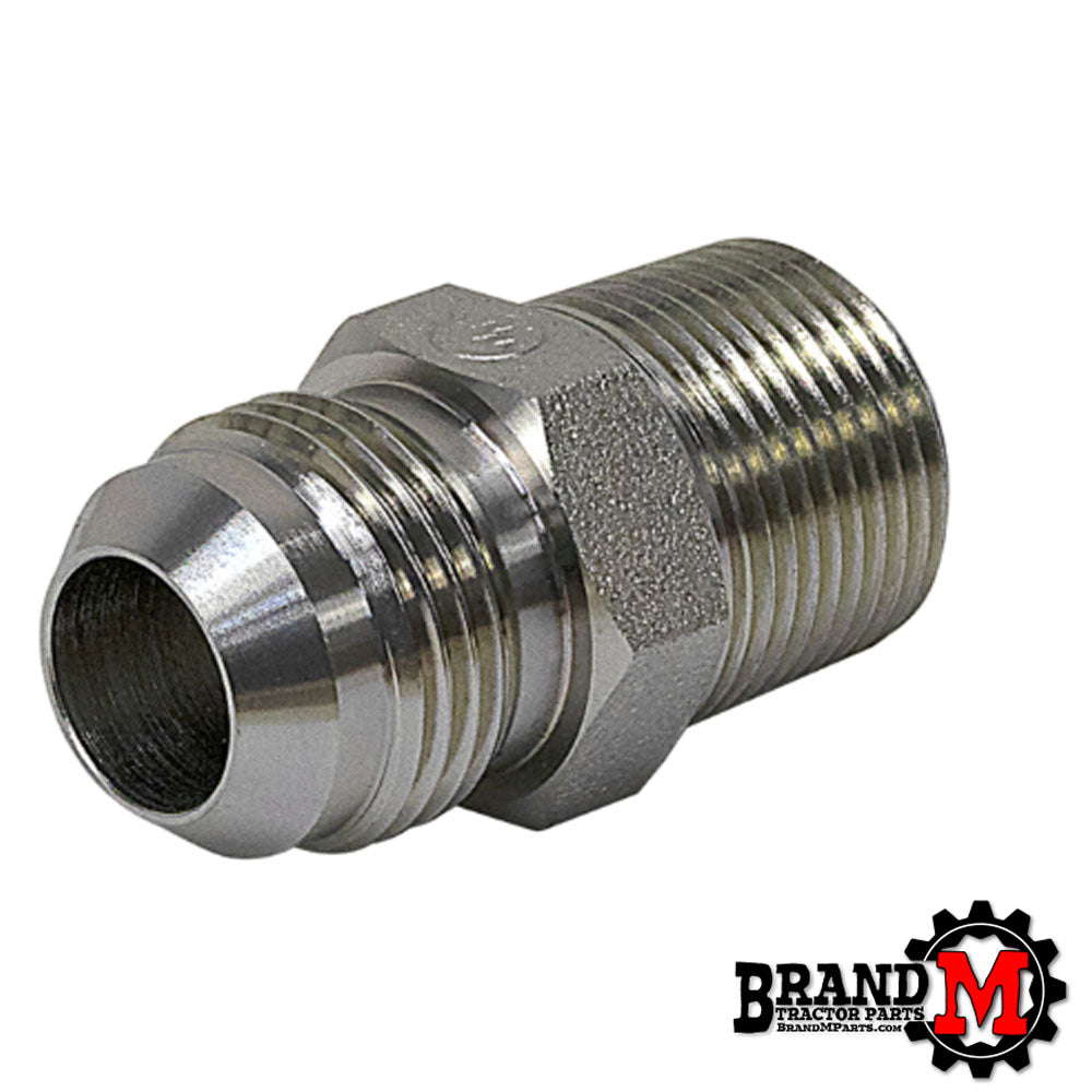 JIC 6 MALE X 1/2" NPT MALE STRAIGHT HYDRAULIC FITTING